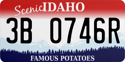 ID license plate 3B0746R