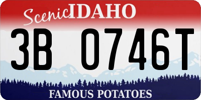 ID license plate 3B0746T