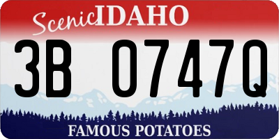 ID license plate 3B0747Q