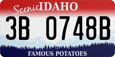ID license plate 3B0748B