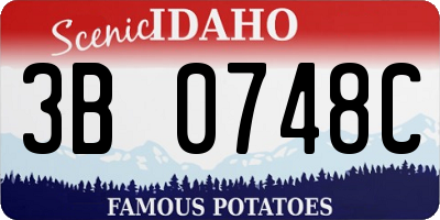 ID license plate 3B0748C