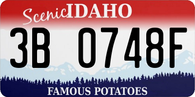 ID license plate 3B0748F