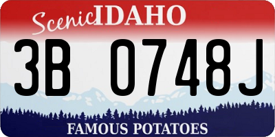 ID license plate 3B0748J