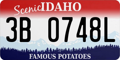 ID license plate 3B0748L