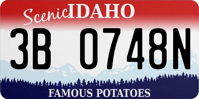 ID license plate 3B0748N