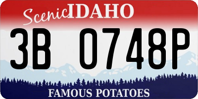 ID license plate 3B0748P
