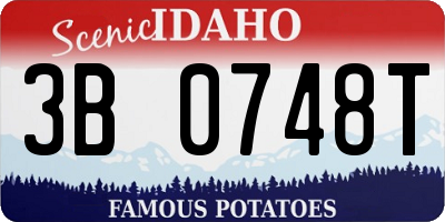 ID license plate 3B0748T