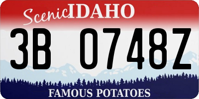 ID license plate 3B0748Z