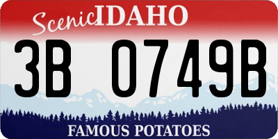 ID license plate 3B0749B