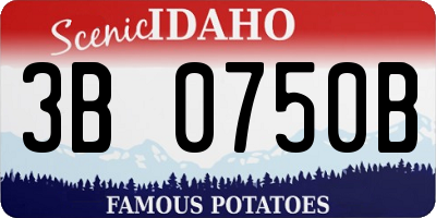 ID license plate 3B0750B