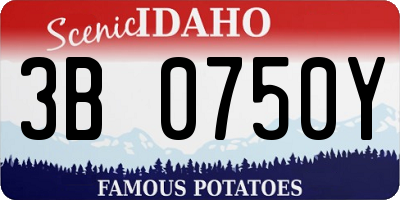 ID license plate 3B0750Y