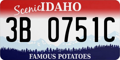 ID license plate 3B0751C