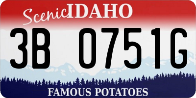 ID license plate 3B0751G