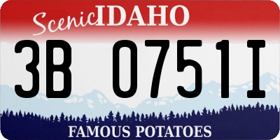 ID license plate 3B0751I