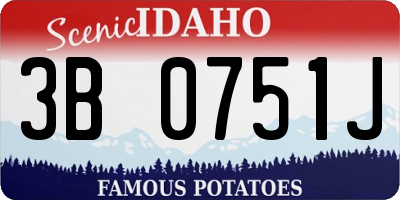 ID license plate 3B0751J