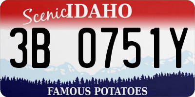 ID license plate 3B0751Y