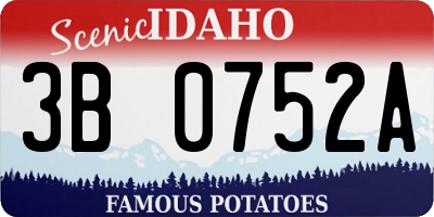 ID license plate 3B0752A