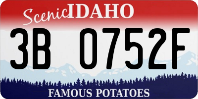 ID license plate 3B0752F