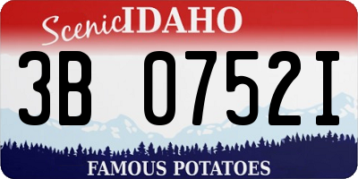ID license plate 3B0752I