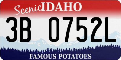 ID license plate 3B0752L