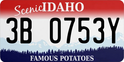 ID license plate 3B0753Y