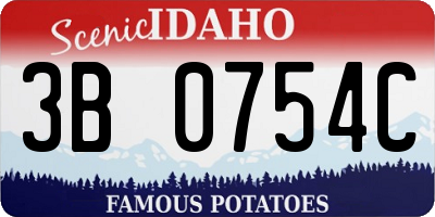 ID license plate 3B0754C
