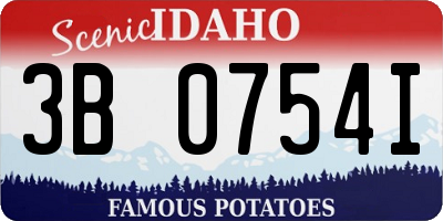 ID license plate 3B0754I