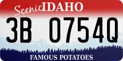 ID license plate 3B0754Q