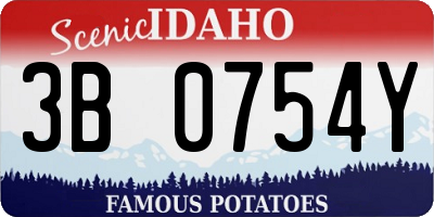ID license plate 3B0754Y