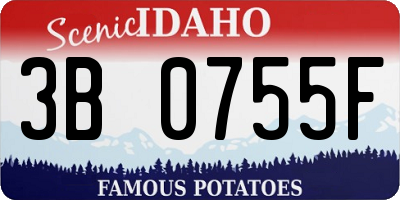 ID license plate 3B0755F