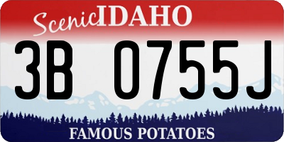 ID license plate 3B0755J