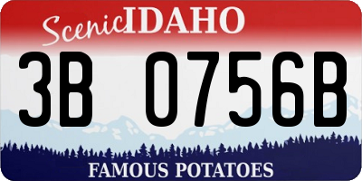 ID license plate 3B0756B