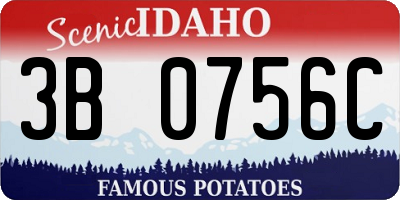 ID license plate 3B0756C