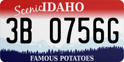 ID license plate 3B0756G