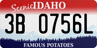 ID license plate 3B0756L