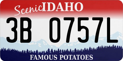 ID license plate 3B0757L