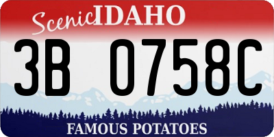 ID license plate 3B0758C
