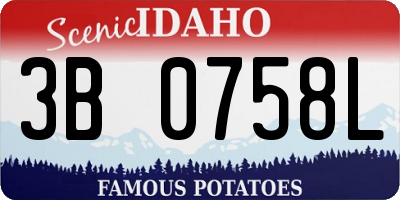 ID license plate 3B0758L