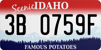 ID license plate 3B0759F