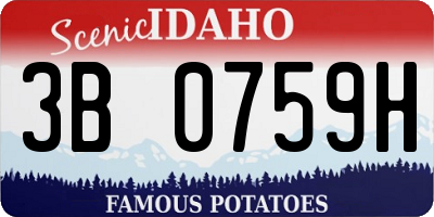 ID license plate 3B0759H