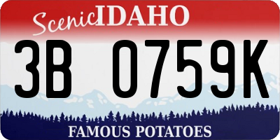 ID license plate 3B0759K