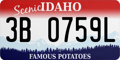 ID license plate 3B0759L