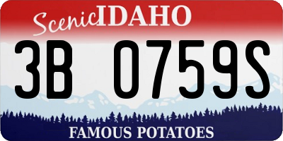 ID license plate 3B0759S