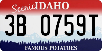 ID license plate 3B0759T