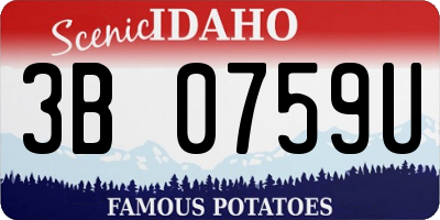 ID license plate 3B0759U
