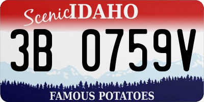 ID license plate 3B0759V