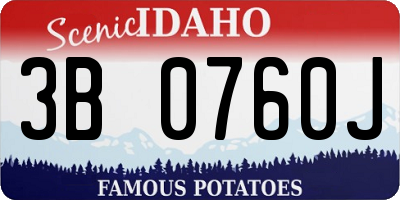ID license plate 3B0760J