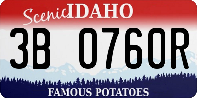 ID license plate 3B0760R