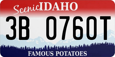 ID license plate 3B0760T