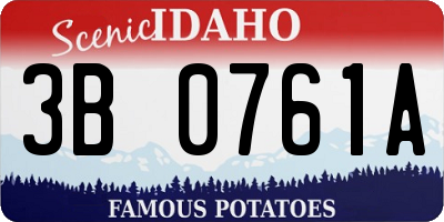 ID license plate 3B0761A